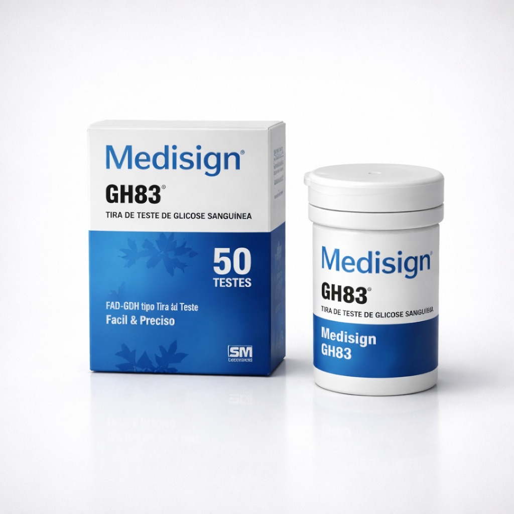 Tiras De Glicemia Medisign Gh83 - Teste para Glicemia, Rápido de Alta Precisão  - 1 caixa (50 tiras)