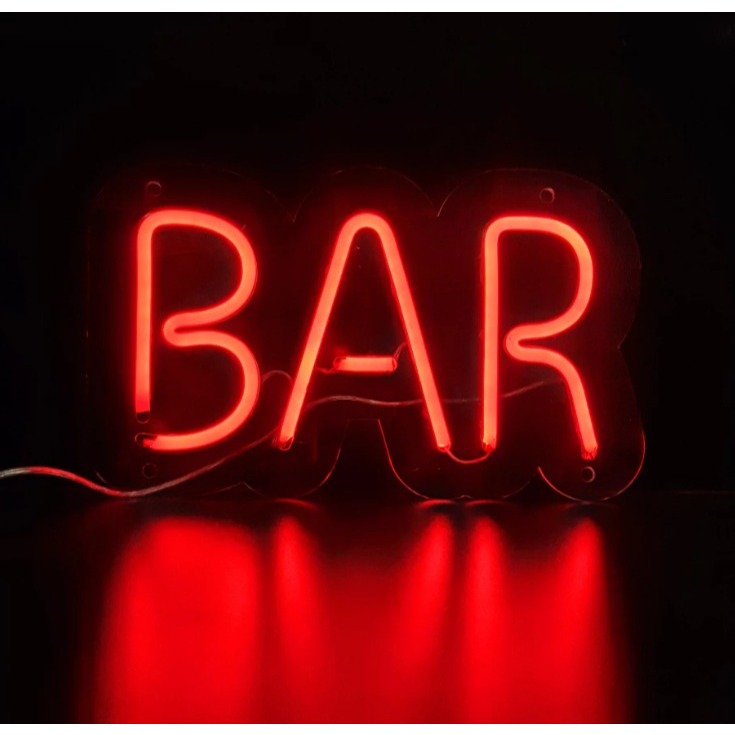 Painel LED Neon Personalizado em Acrílico Cristal 4mm Crie o Seu Design -BAR- PERSONALIZADO -50X25 - ACRILICO em Oferta na Shopee