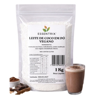 Leite de Coco em Pó 100% Puro Sem Lactose, Sem Glúten, Sem Açúcar - VEGANO 1 Kg em Oferta na Shopee