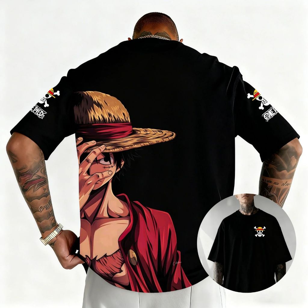 Camiseta Oversized Onee PL Chapéu de Palha Aftersoul Unissex Plus Size P ao G6 100% Algodão