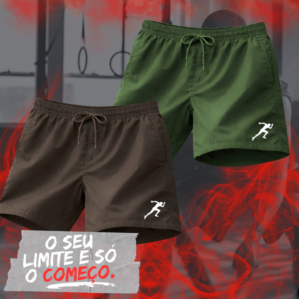 Shorts Leve Masculina Poliéster e Elastano Bermuda Tactel P/ Academia Esporte Praia Com Bolsos.
