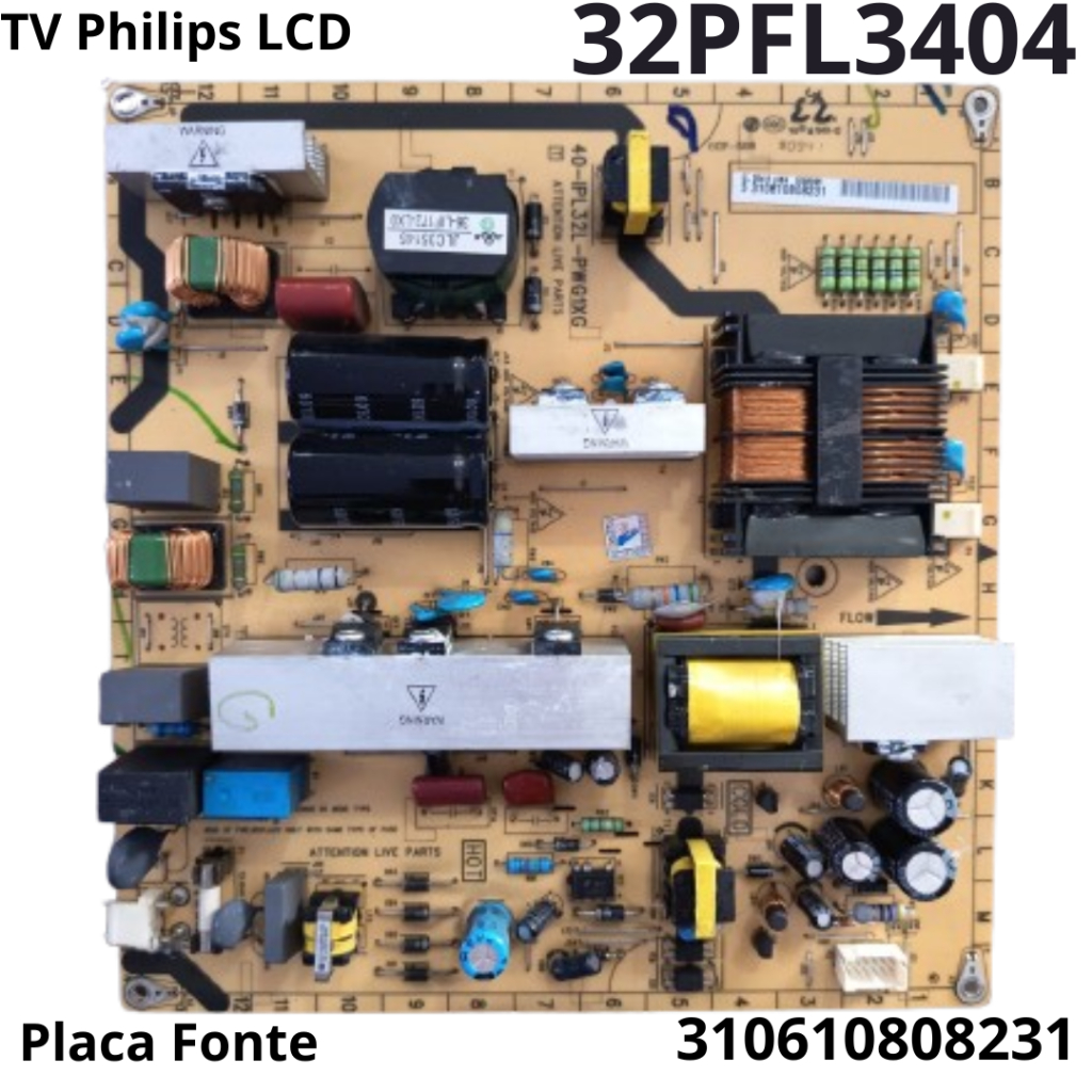 2958 Placa Fonte para tv Philips LCD Modelo: 32PFL3404