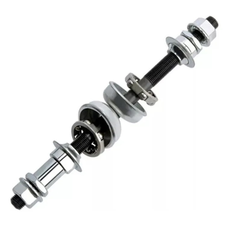 Eixo Traseiro Completo Com Espaçador Bike MTB Marchas 3/8x175 Preto Caixa Com Colar Com Espaçador