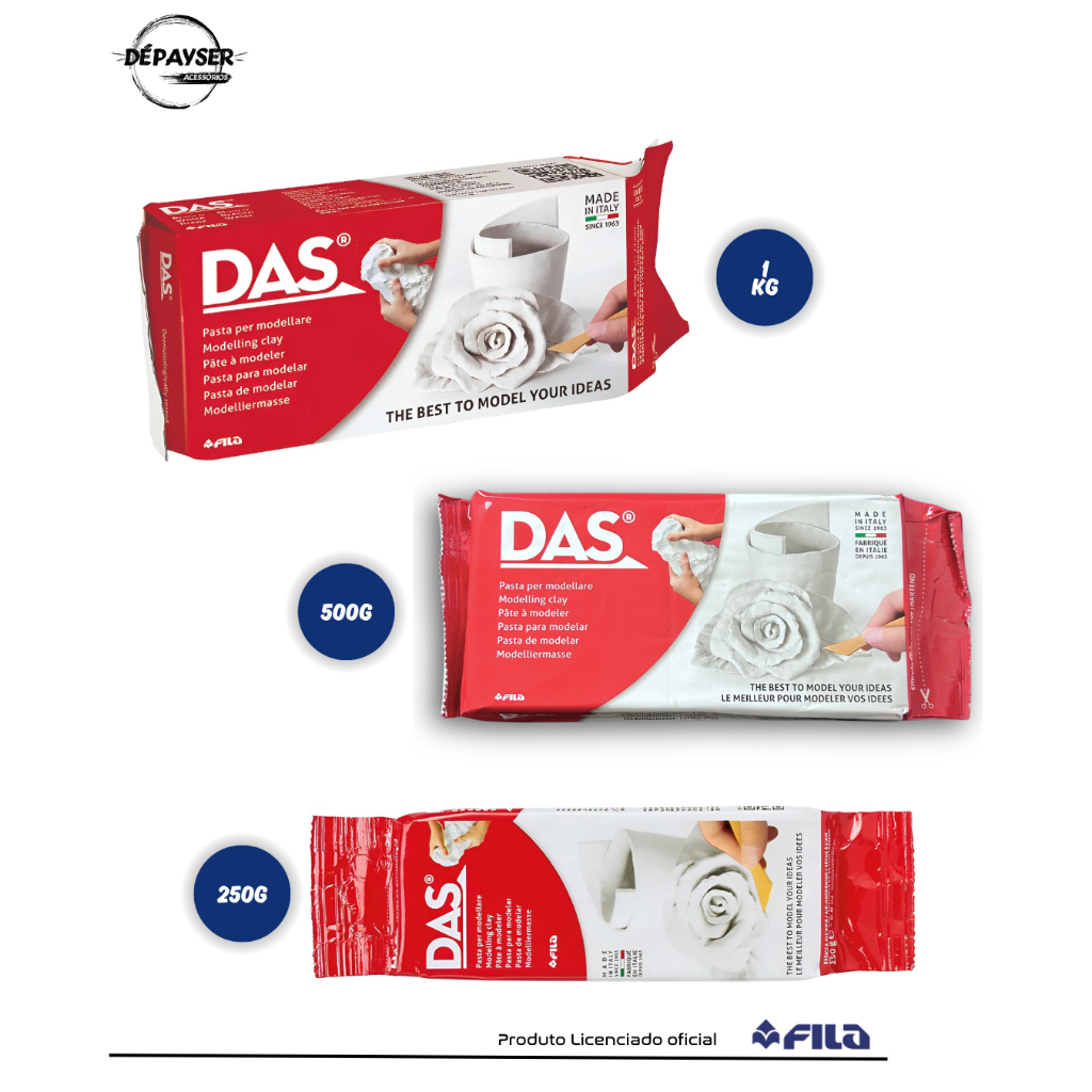 Massa De Modelar E Escultura De Cerâmica Fria 250g 500g 1kg - Das Cor Branco em Oferta na Shopee