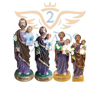 Imagem de São José em resina nacional - 10 CM / 10,5 CM/ 15 CM/ 21 CM em Oferta na Shopee
