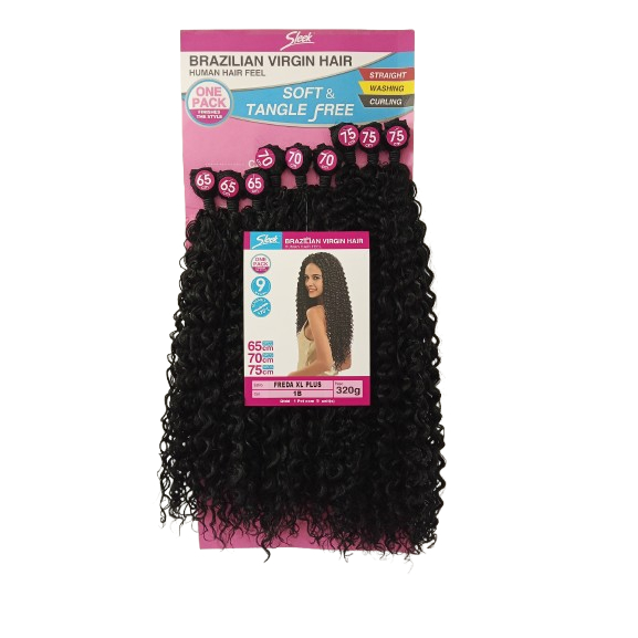 Cabelo Bio Fibra Cacheado Em Tela - Freda Xl Plus 320g - Sleek 75cm
