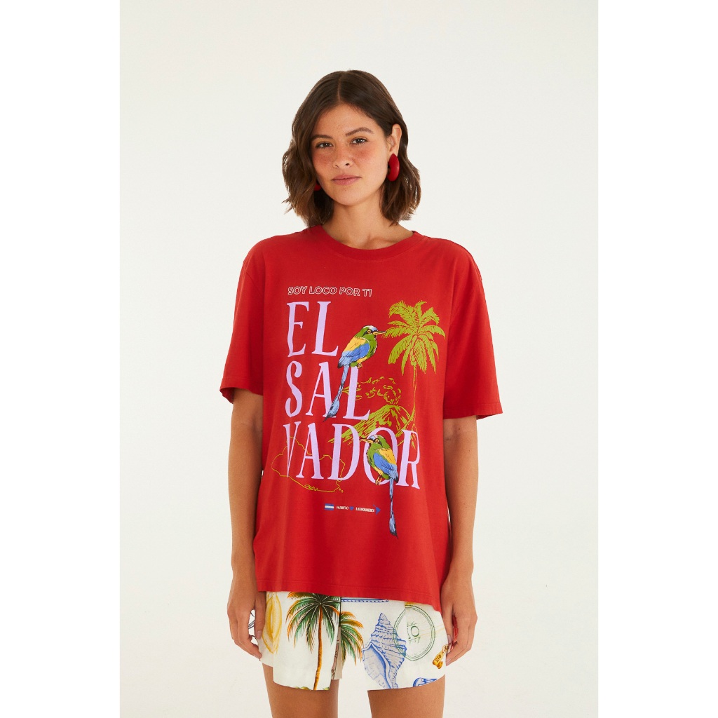 T-shirt Farm Original El Salvador Camiseta Lançamento Algodão