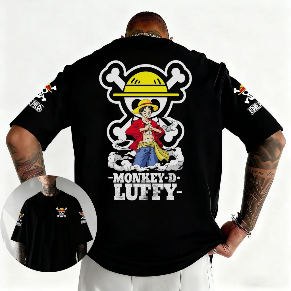 Camiseta Oversized One Piec Mokey D. Luff Aftersoul Unissex Plus Size P ao G6 100% Algodão