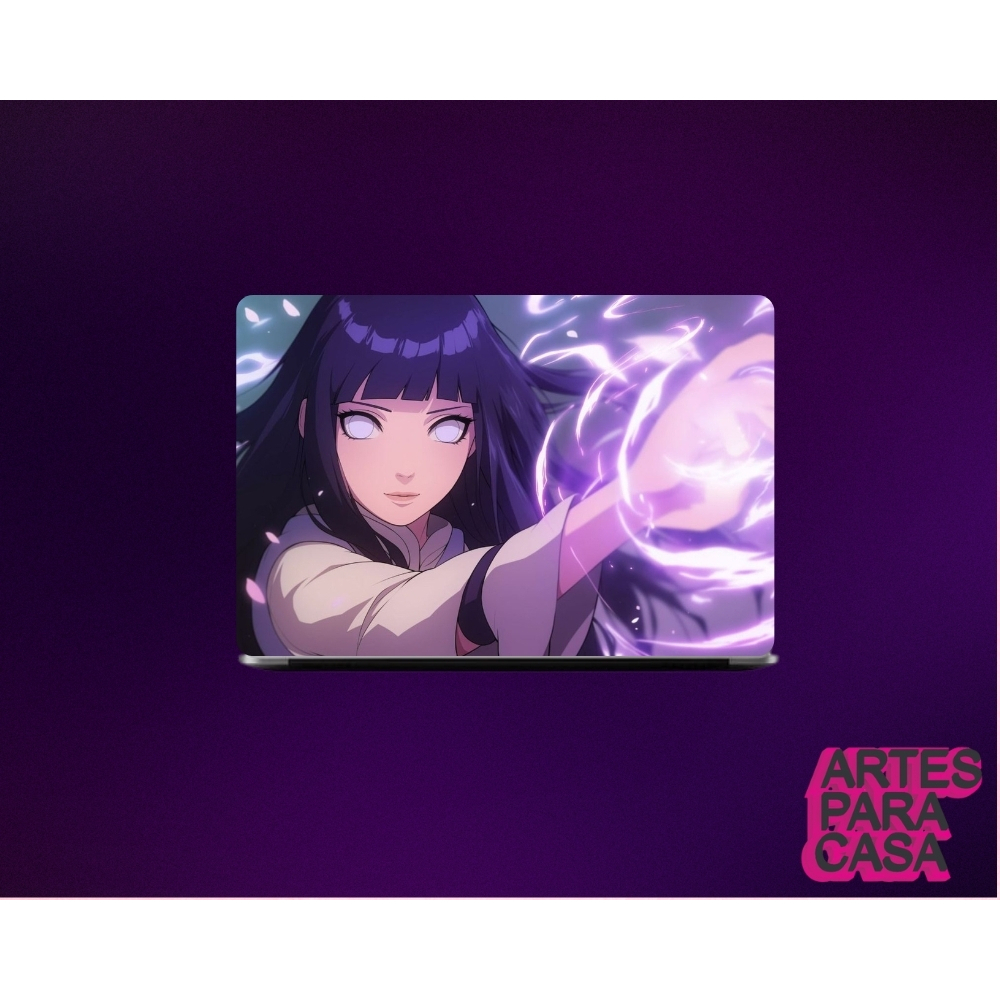 Skin Adesivo para Notebook Tablet Kindle Anime Naruto Hinata Fofa ( Parte Interna e Parte Externa)