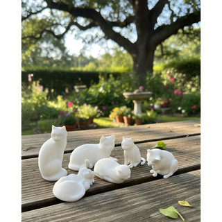 Kit com 6 Mini gatos para decoração - Sortidos