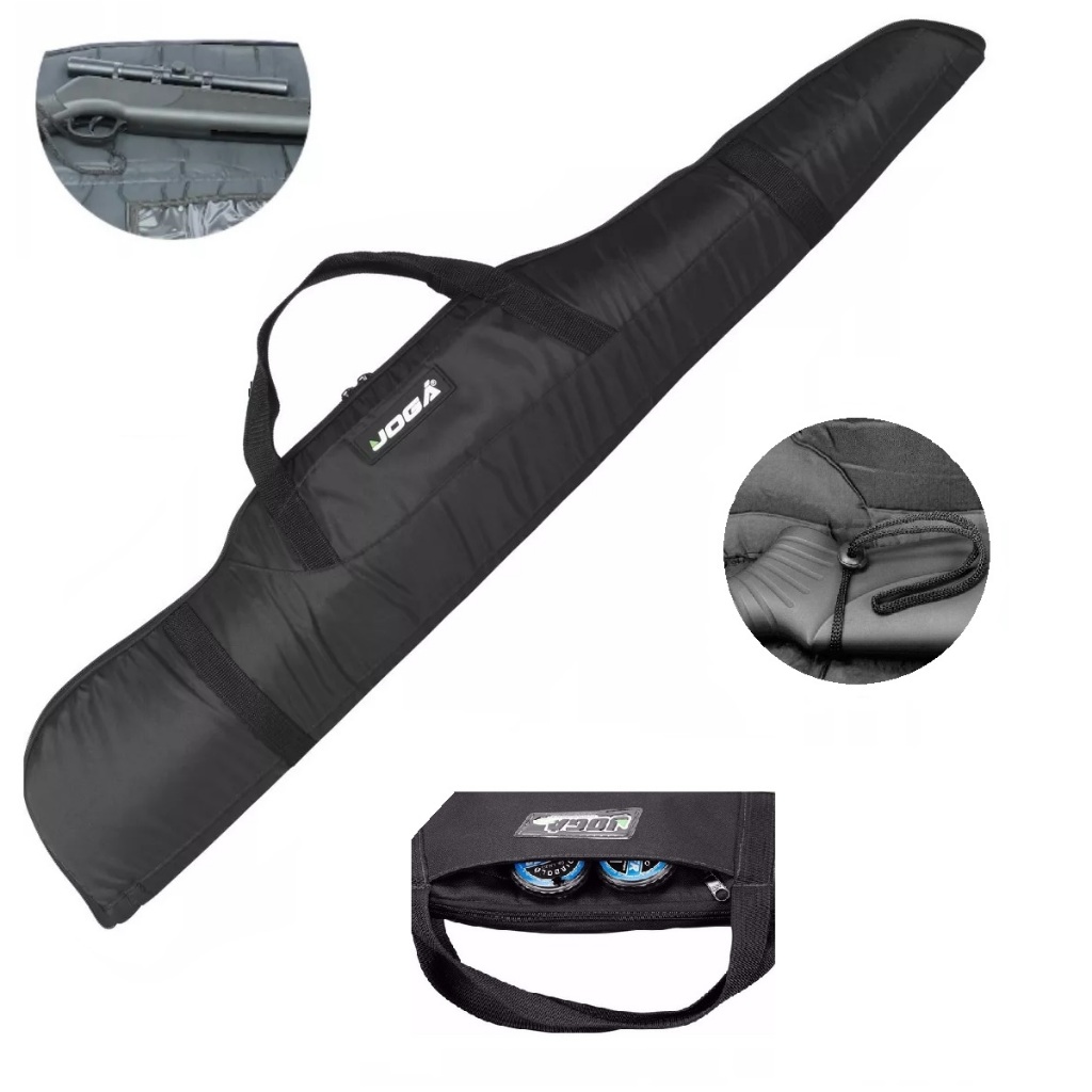 Capa Carabina Espingarda De Pressão Jogá 1,20 Mts Cor Preta