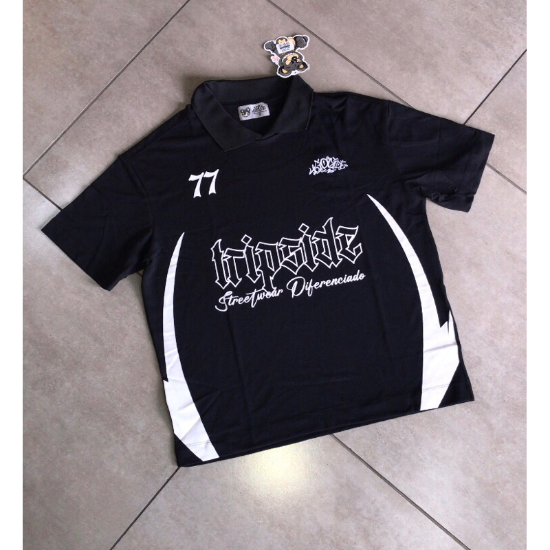 Camiseta Polo Piquet Oversized Malhão Pesado Tripside “77”