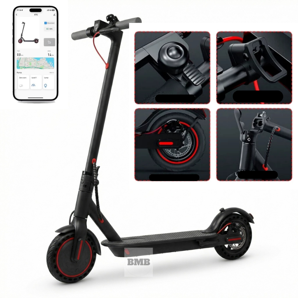 Patinete Elétrico 500W Até 41km com App GPS Bateria Recarregável Dobrável Super Autonomia para adultos até 120kg