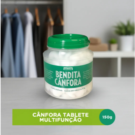BENDITA CÂNFORA TABLETE POTE COM 200X0,75G