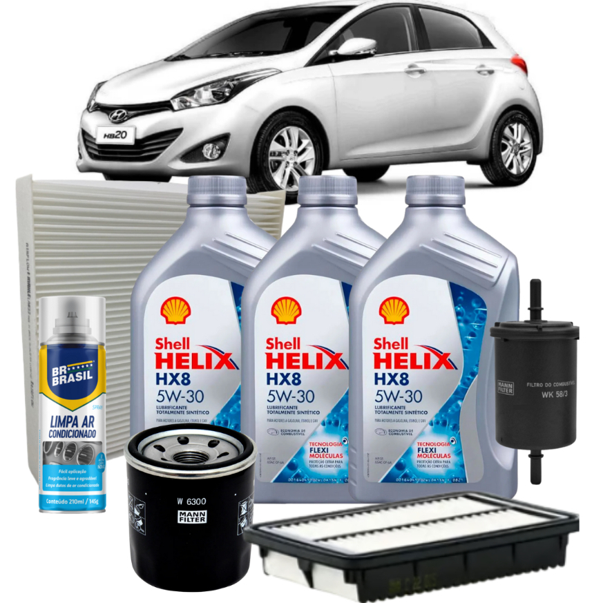 Kit Revisão Troca Óleo Shell 5W30 Hb20 1.0 3cc 2013 Até 2019 em Oferta na Shopee