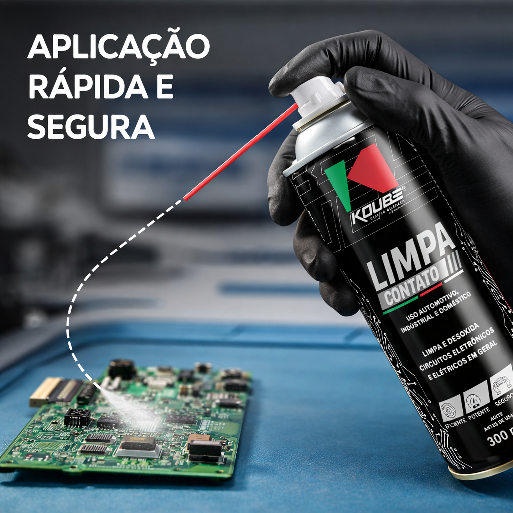 Limpa Contato eletrônico circuito placas eletrônicas Remove oxidação Elimina mau contato Spray 300ml
