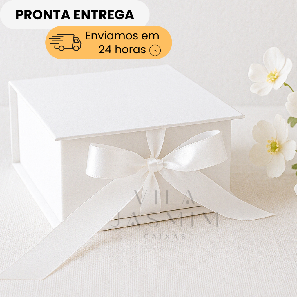 Caixa Cartonada  Presente Padrinhos Batizado Casamento 15 x 15 x 6 PRONTA ENTREGA em Oferta na Shopee
