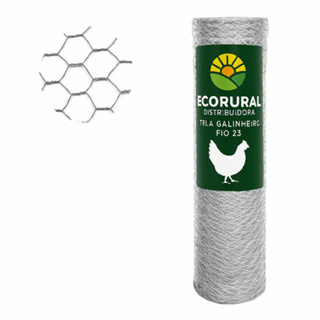 Rolo Tela Galinheiro Fio 23 Malha Hexagonal 1,00x50m Galvanizada - NOVIDADE em Oferta na Shopee