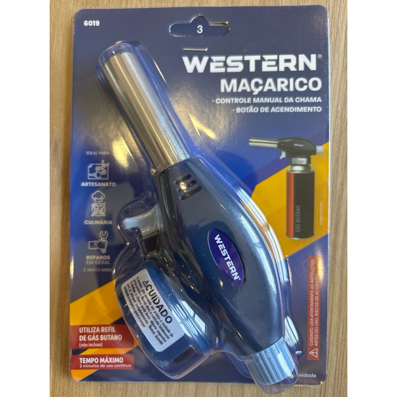 Maçarico Portátil Acendimento Automático Chama Ajust