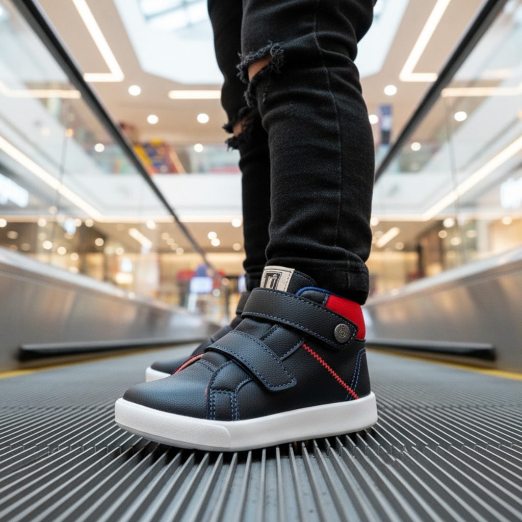 Tênis Botinha Infantil Menino Bota Masculina Coturno Marinho Caramelo