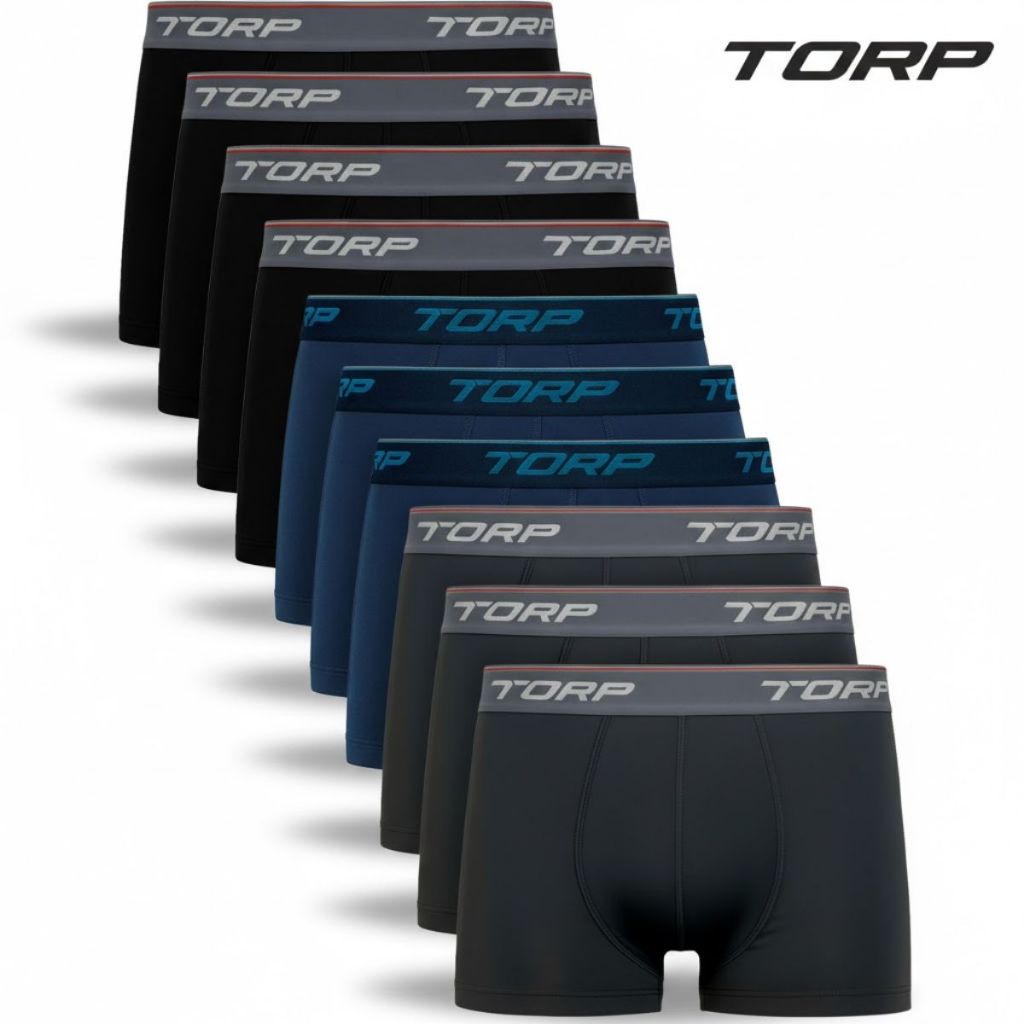 Kit 10 Cuecas Boxer Masculina Torp Microfibra Confortável Original em Oferta na Shopee