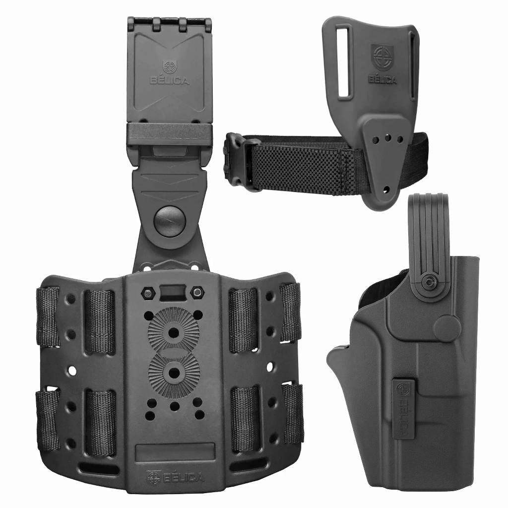 Combo HÓRUS Mid-Ride Bélica - Preto - Edição Limitada Glock G17 Gen 4/5 Glock G19 Gen 4/5
