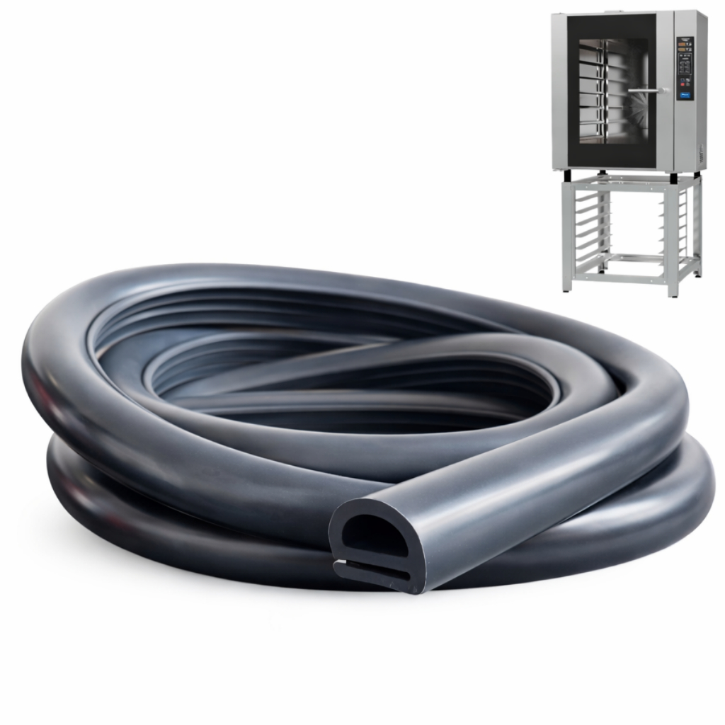 Perfil Silicone Tipo E Para Vedação Porta do Forno Combinado Express Gourmet Prática 6 Metros