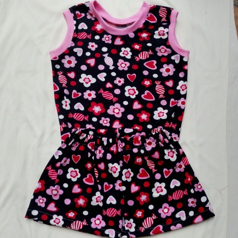 pijama infantil menina Suede curto estampado shorts e regata tamanho 2,4,6 anos.