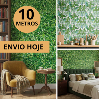 Papel de Parede Adesivo Auto Colante Folhas Verdes Folhagem Hera Jardim Vertical Lavável Rolo Sala em Oferta na Shopee