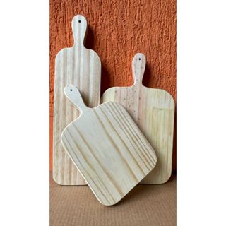 Conjunto 03 Peças Tábua para Cozinha, Churrasco, Frios,  Madeira Pinus em Oferta na Shopee