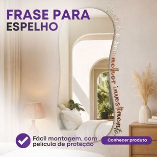 Frases Decorativas para paredes Espelho Decorativo Frases Personalizadas em Acrílico Espelhado em Oferta na Shopee
