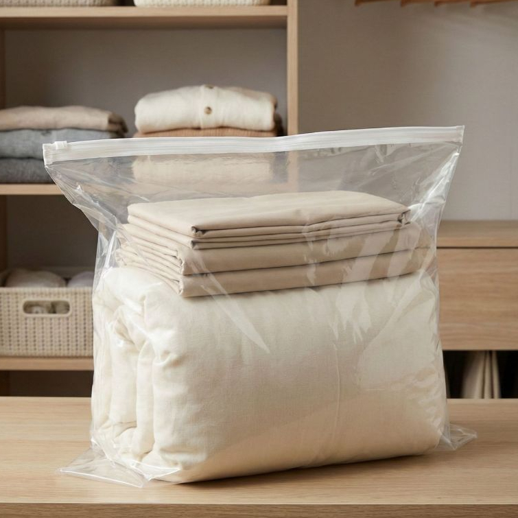 Kit 10 Sacos Organizadores com Zíper 45×40 cm Roupas Toalhas Lençóis