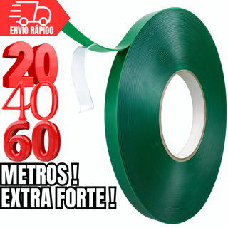 Fita Dupla Face Adesiva Extra Forte Resistente Massa Acrílica 9MM Ou 12MM De 20 / 40 /60 Metros em Oferta na Shopee