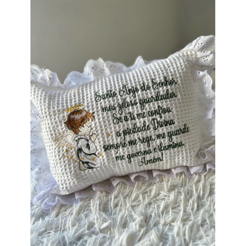 Almofadinha Bordada Santo Anjo