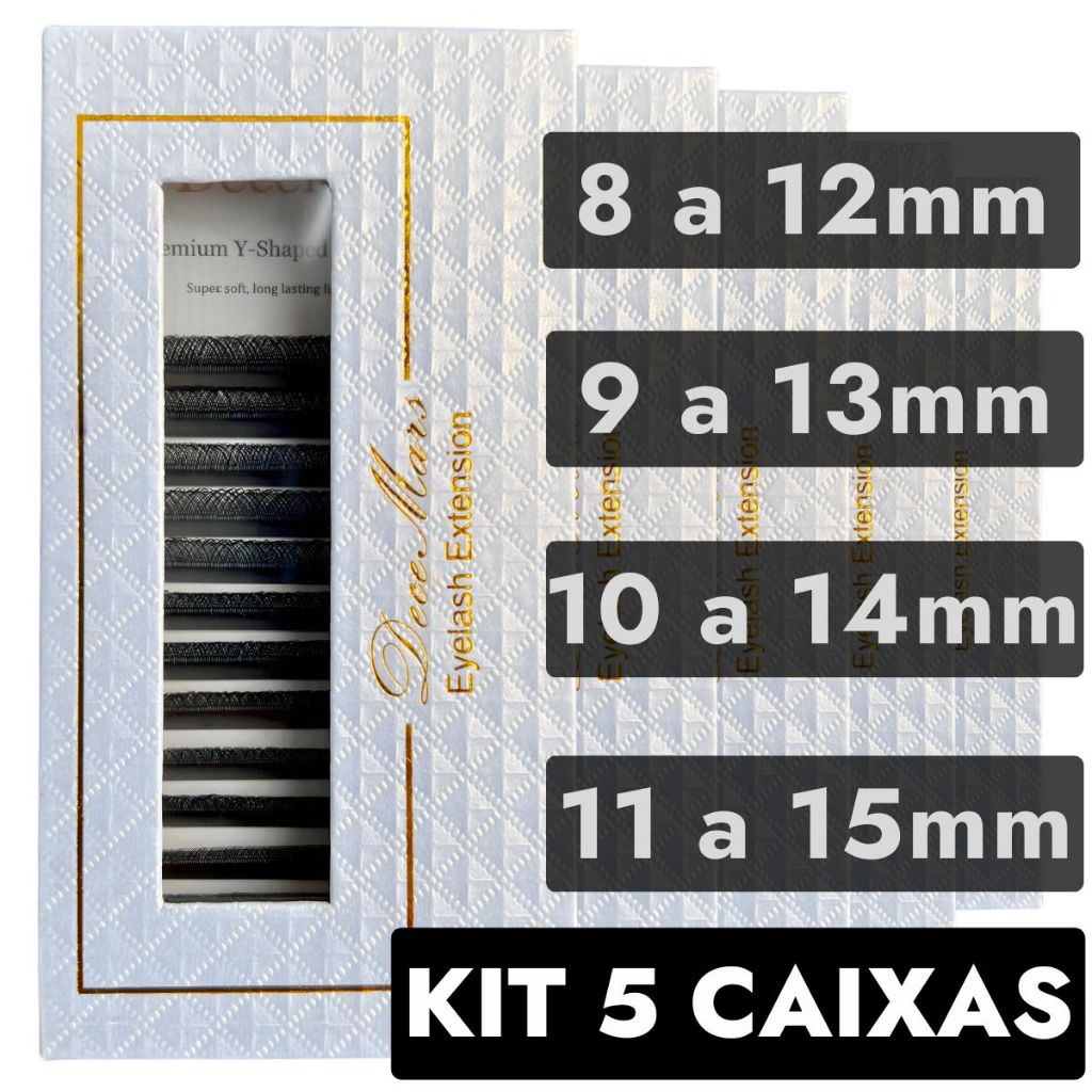 Kit 5un Cílios Y Decemars Yy C D Volume Brasileiro Original em Oferta na Shopee