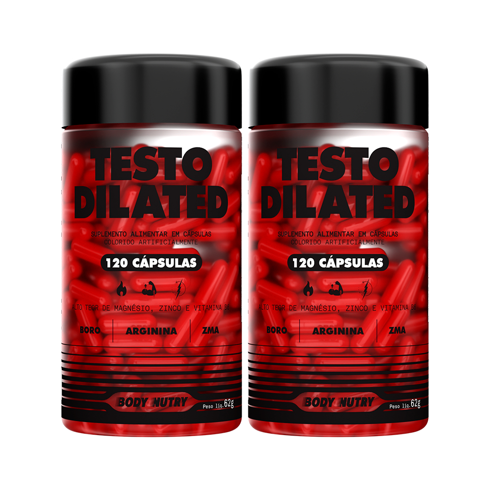 Kit 2x Testo Dilated (240 Cápsulas) - Body Nutry em Oferta na Shopee