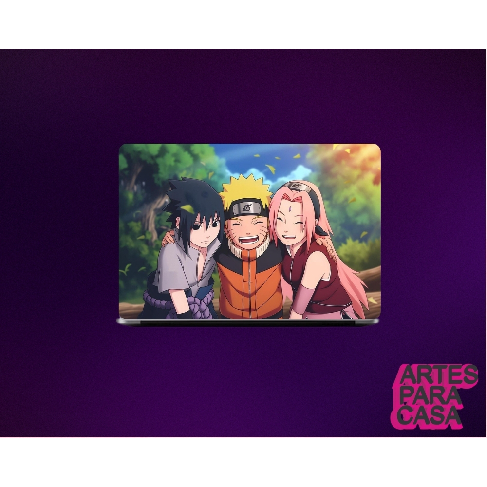 Skin Adesivo para Notebook Tablet Kindle Anime Naruto Sakura Sasuke Uchiha Fofos Crianças