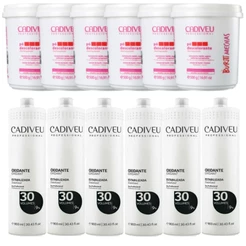 Kit Cadiveu 6 Pós Buriti 500g + 6 Ox. 30vol 900ml