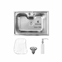 Cuba Gourmet Küche Prime + Dosador + Cesto Aramado - 50x40x20 - Aço 304
