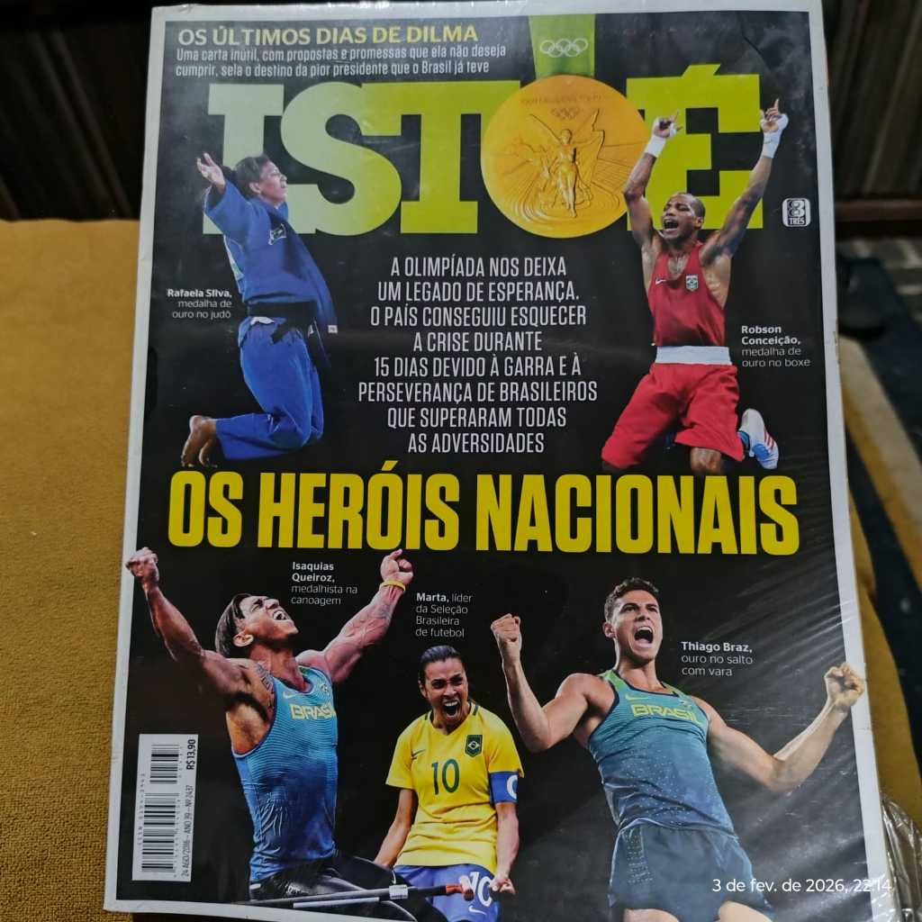 Revista Isto é nr 2437. Especial Olimpíadas Rio de Janeiro. Nova, lacrada. 24/08/2016.