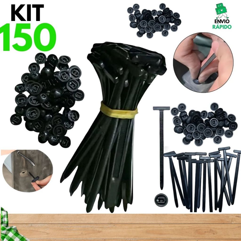 Kit Abraçadeira Nylon Enforca Gato Cinta Plastica Universal Presilhas Automotivas Parachoque Carro em Oferta na Shopee