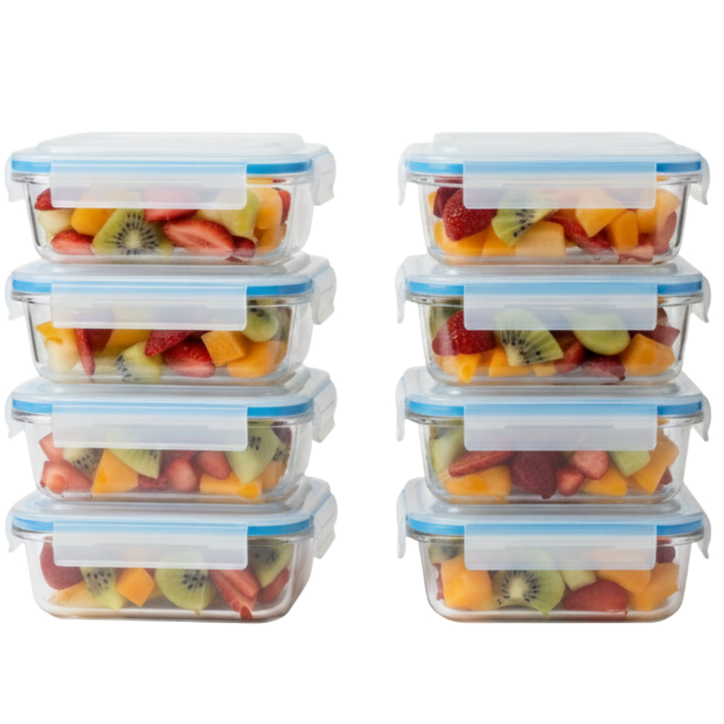 Kit Potes Herméticos Marmita de Vidro 630ml 1 a 5 Unidades