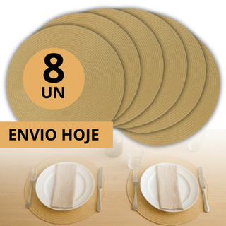 Kit 4/6 ou 8 Unidades Jogo Americano Redondo Sousplat Jantar Tapete Mesa Posta Cozinha 37cm em Oferta na Shopee
