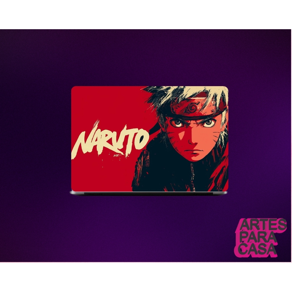Skin Adesivo para Notebook Tablet Kindle Anime Naruto Pintura Vinatge ( Parte interna e parte externa)