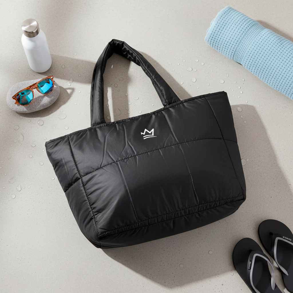 Bolsa Feminina Universitária Tote Puffer Grande Estilo Casual Confortável Versátil Dia Dia Promoção