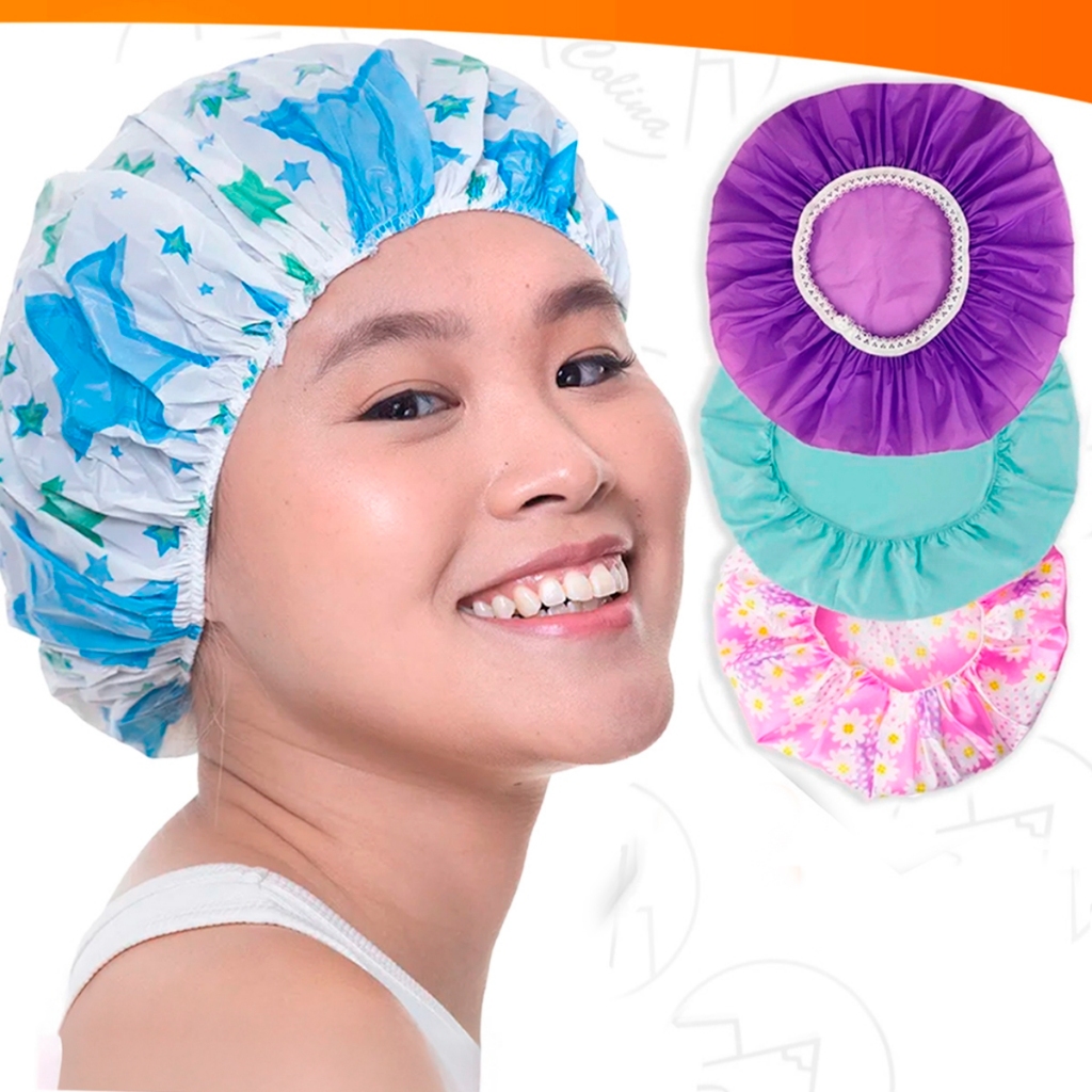 Kit 2 a 12 Toucas Para Banho Com Elástico Impermeável Tintura Hidratação Várias Estampas