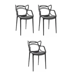 Kit 3 Cadeiras Allegra Estilo Moderno – Alta Qualidade com Melhor Preço