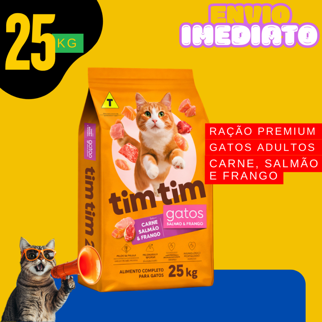 Ração para Gatos Premium Especial Alimento Completo Nutritivo Saco de 25kg - Envio Imediato