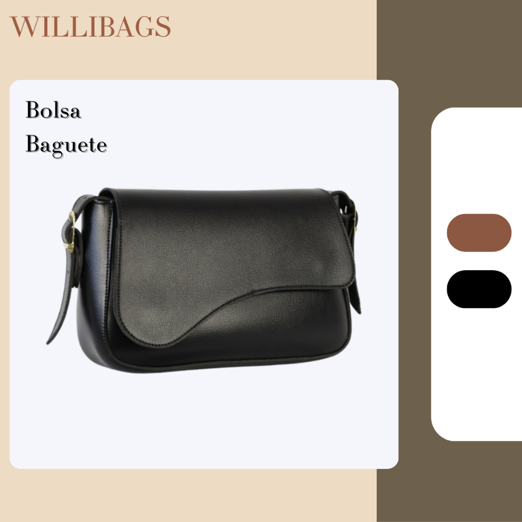 Bolsa Feminina Baguete Tiracolo Transversal Pequena Casual