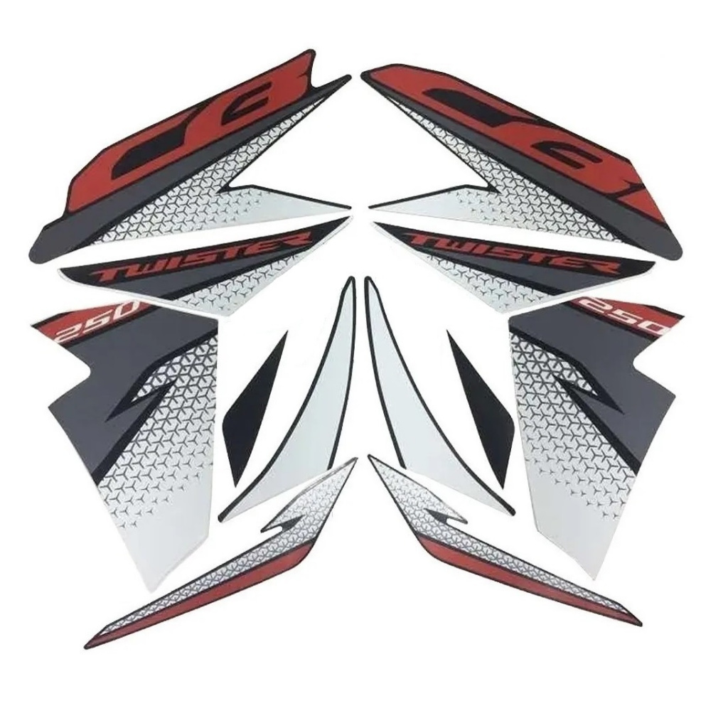 Kit Faixas Compatível Cbx 250 Twister 2019 Branca em Oferta na Shopee